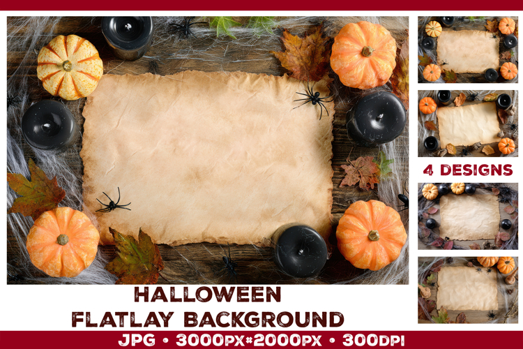 Halloween Wood Background Mockup. Halloween flat lay mockup