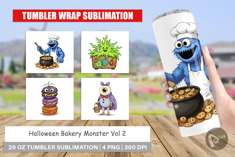 Tumbler Monster Halloween Bakery