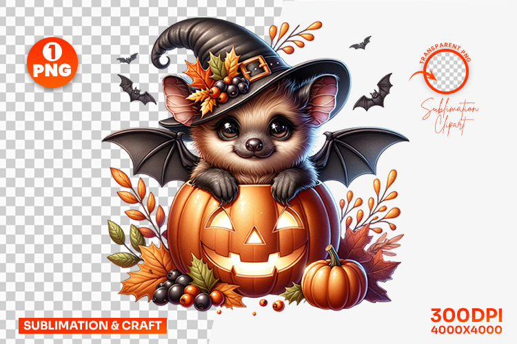 Cute Bat Clipart Image 11