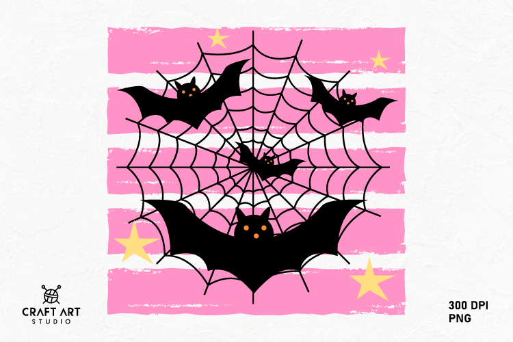 Halloween Bat Stripes Brush Stroke PNG | Halloween PNG