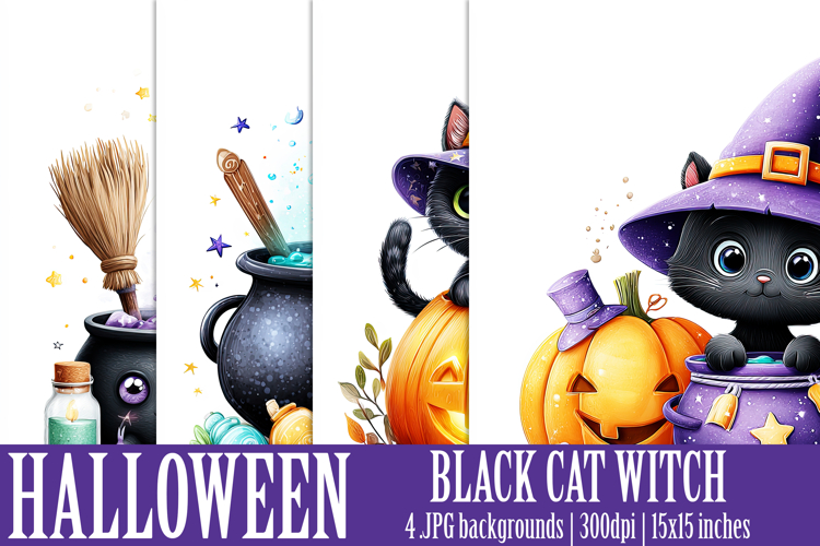 Halloween Backgrounds, Halloween Black Cat Backgrounds, b1