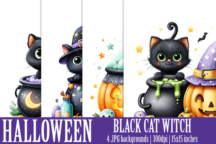 Halloween Backgrounds, Halloween Black Cat Backgrounds, b2