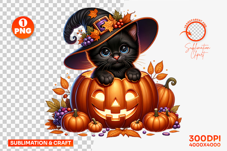 Black Cat Clipart Image 24