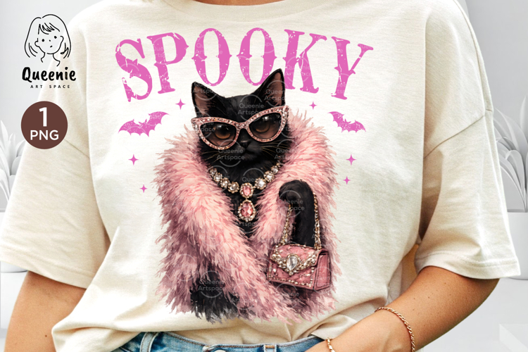 Glam Spooky Halloween Black Cat
