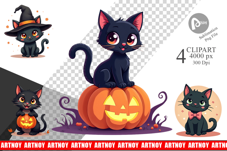 Black Cats Clipart