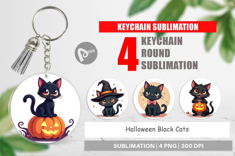 Keychain Black Cats