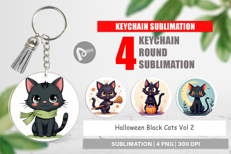 Keychain Black Cats