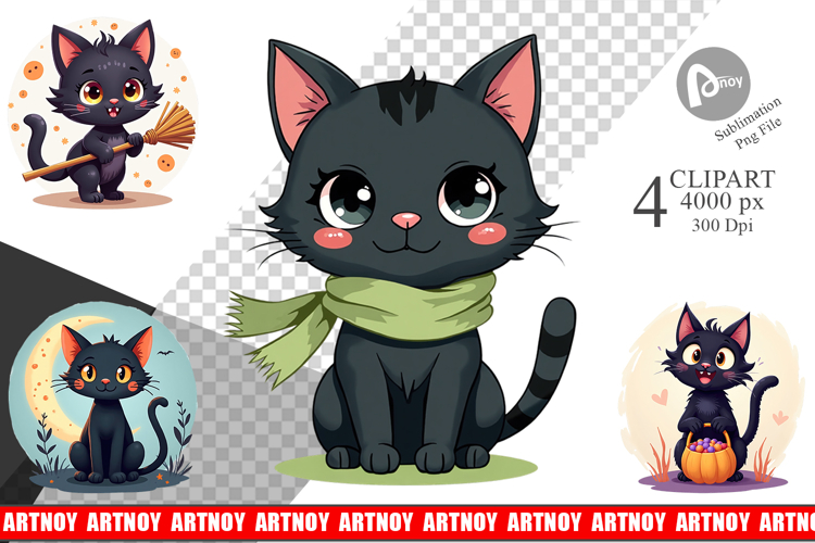 Black Cats Clipart