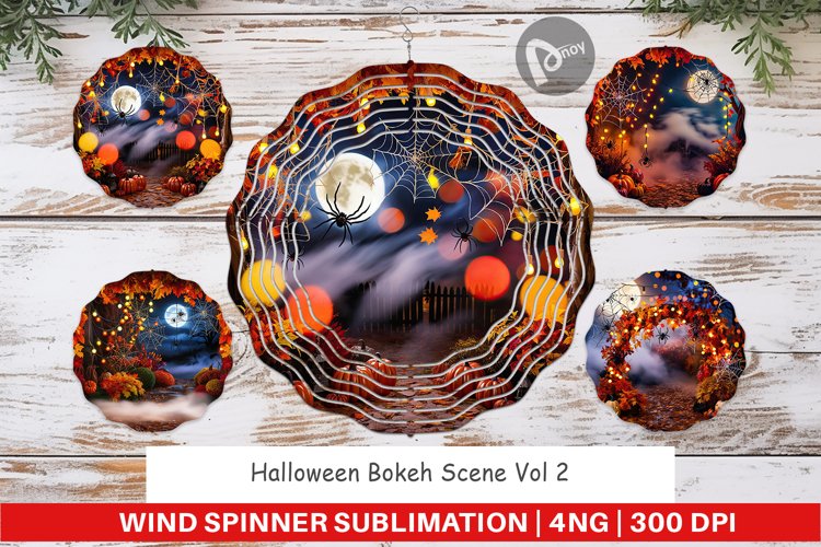 Wind Spinner Halloween Bokeh Scene
