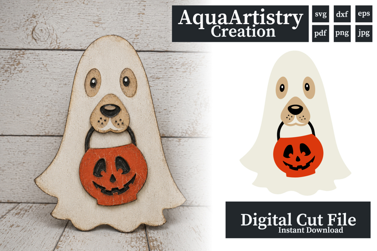 Halloween Boo Ghost Welcome Door Decoration Laser Cut SVG
