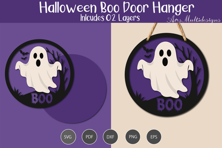 Halloween Boo door hanger Laser Cut