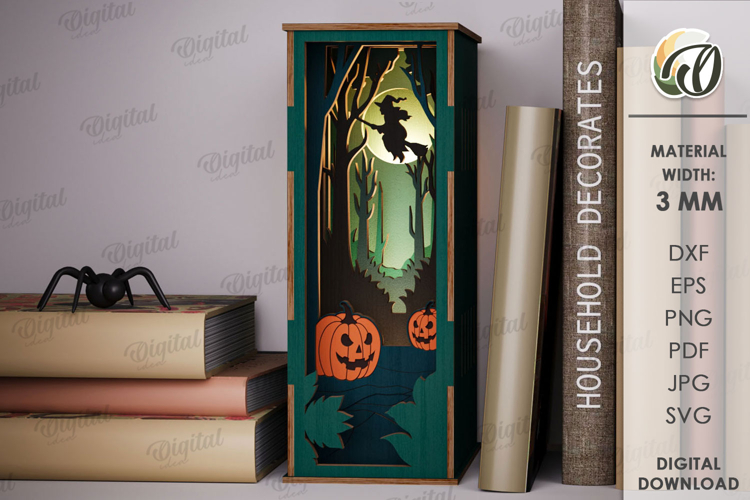 Halloween Book Nook Laser Cut. Halloween Decor SVG