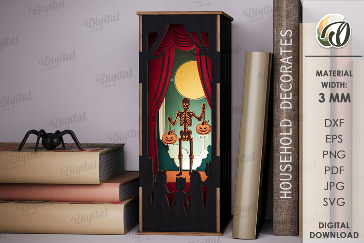 Halloween Book Nook Laser Cut. Halloween Decor SVG