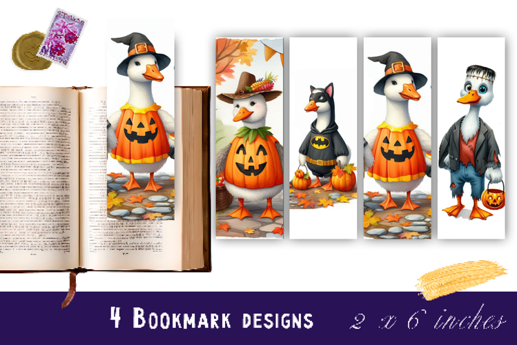 Halloween Goose Bookmark Collection PNG, Printable