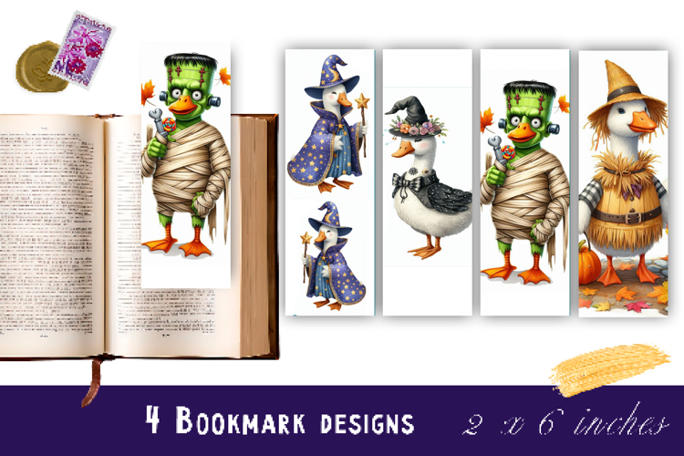 Halloween Goose Bookmark Collection PNG, Printable