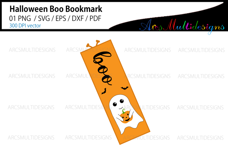 Boo bookmark template
