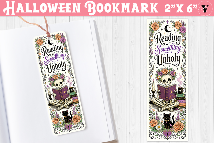 Halloween Bookmark | Spooky Bookish Bookmark, Ghost Reading