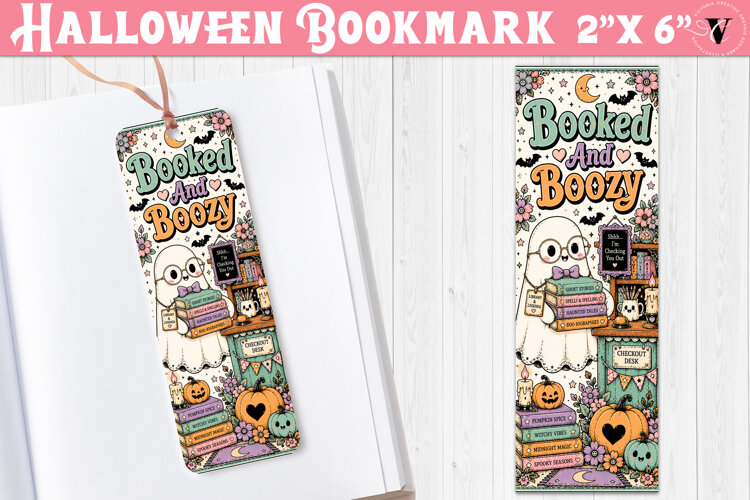 Halloween Bookmark | Spooky Bookish Bookmark, Ghost Reading example image 1