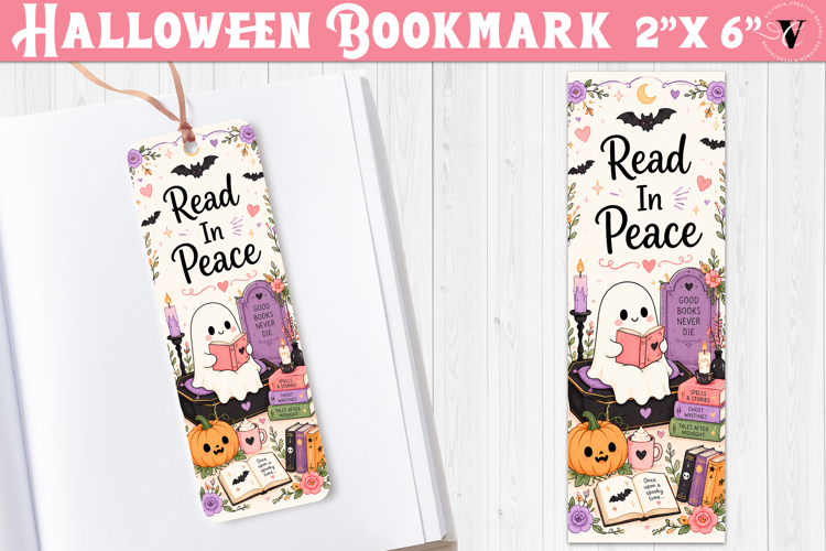 Halloween Bookmark | Spooky Bookish Bookmark, Ghost Reading