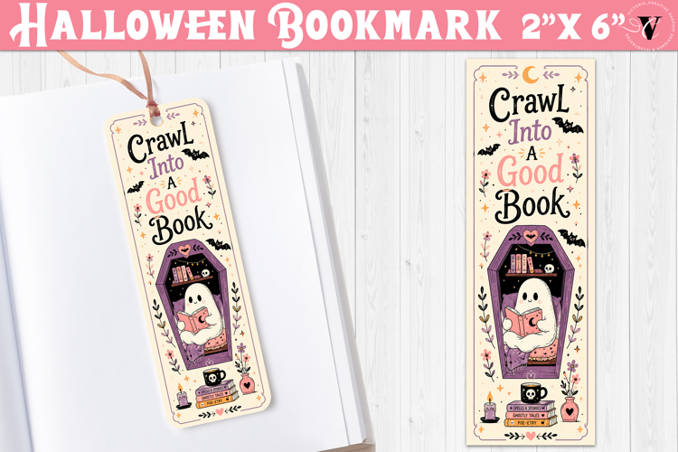 Halloween Bookmark | Spooky Bookish Bookmark, Ghost Reading