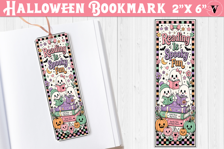 Halloween Bookmark | Spooky Bookish Bookmark, Ghost Reading