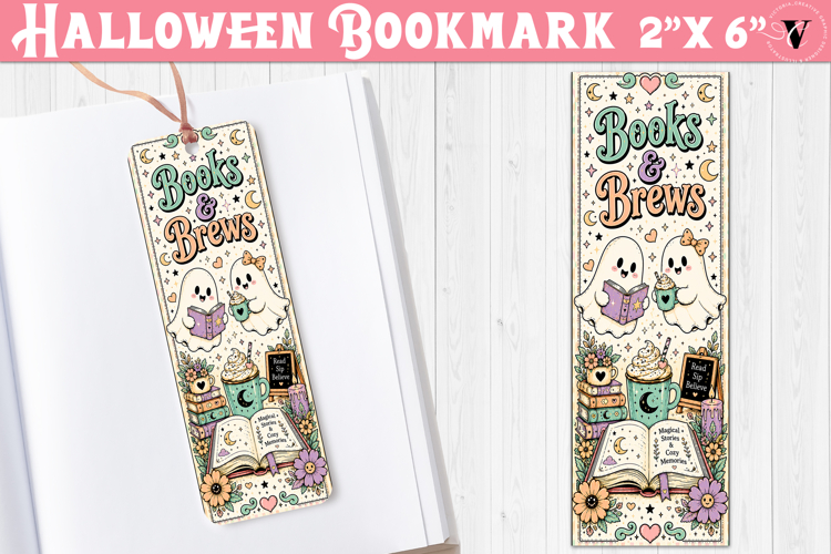 Halloween Bookmark | Spooky Bookish Bookmark, Ghost Reading