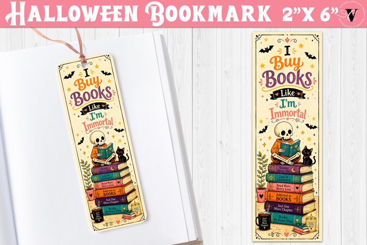 Halloween Bookmark | Spooky Bookish Bookmark, Ghost Reading