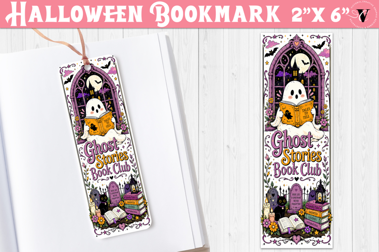 Halloween Bookmark | Spooky Bookish Bookmark, Ghost Reading