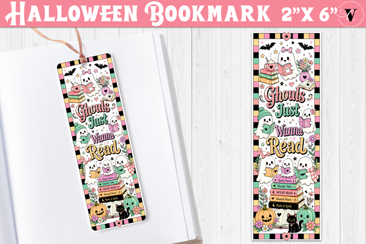 Halloween Bookmark | Spooky Bookish Bookmark, Ghost Reading