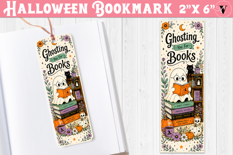 Halloween Bookmark | Spooky Bookish Bookmark, Ghost Reading