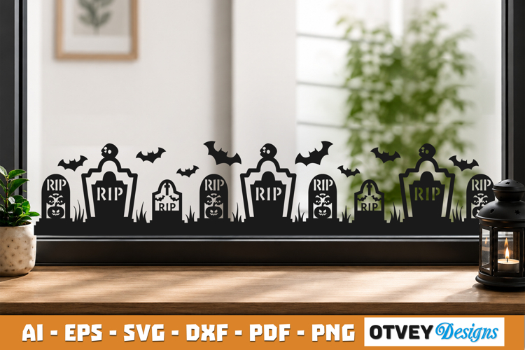 Halloween Border SVG Cut File example image 1