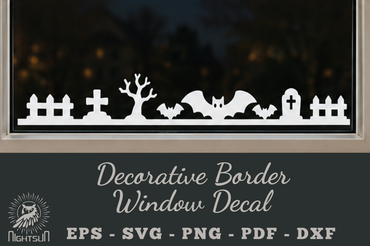 Halloween Border Window Decal SVG