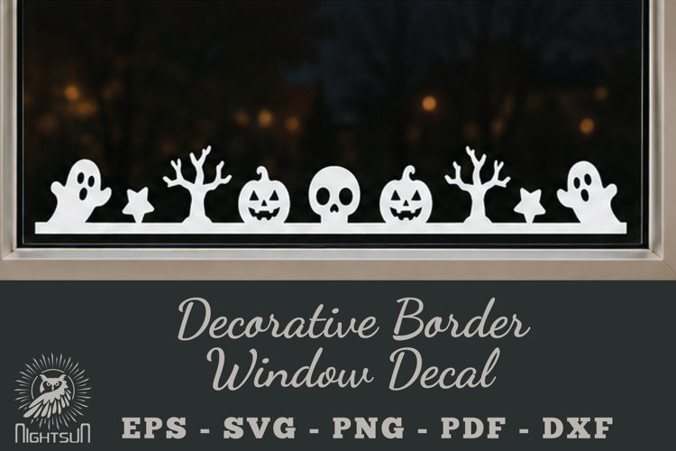 Halloween Border Window Decal SVG