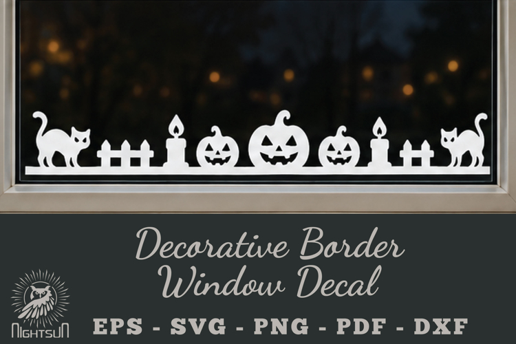 Halloween Border Window Decal SVG