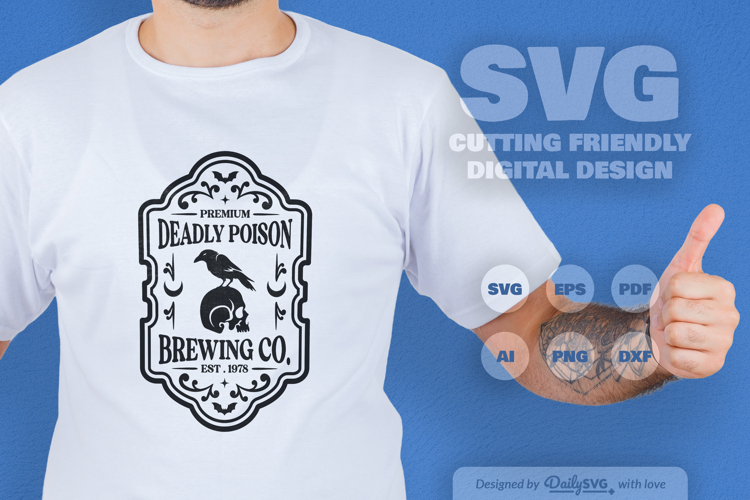 Halloween Bottle Label SVG