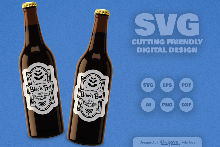 Halloween Bottle Label SVG