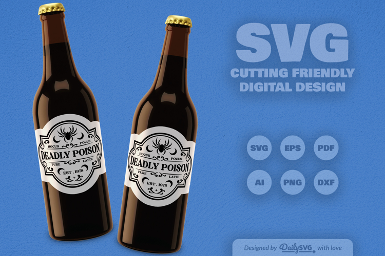 Halloween Bottle Label SVG