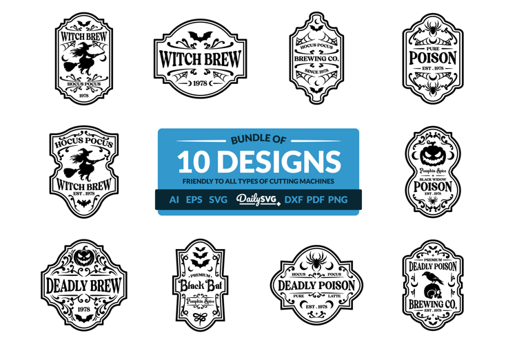 Halloween Bottle Label SVG