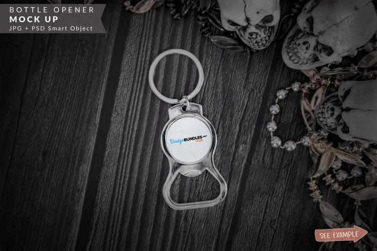 Bottle Opener with Skulls Halloween Mock up example image 1