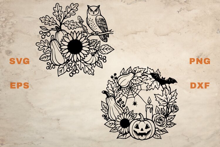 Halloween Bouquets SVG example image 1