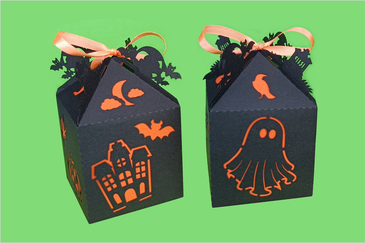 Halloween Box SVG Files, Halloween Treat Box SVG,Decor Party