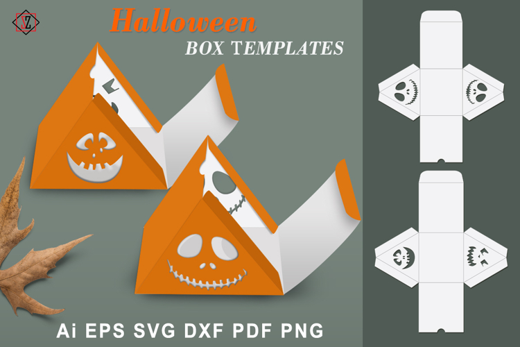 Halloween box templates. Paper crafts.
