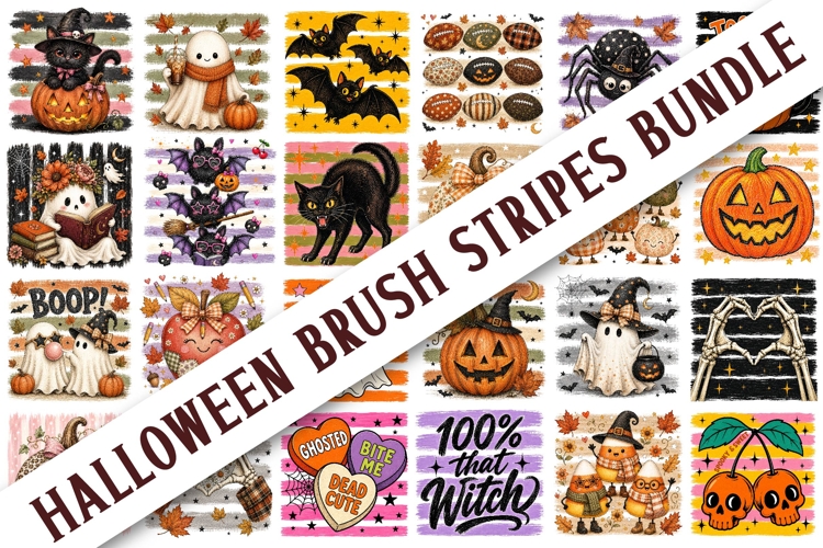 Halloween Brush Stripes Bundle