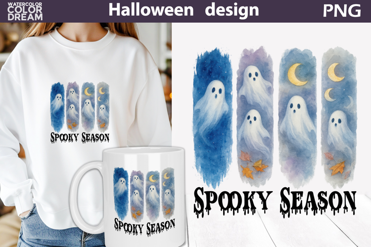 Halloween Ghost Brush Strokes | Spooky Season