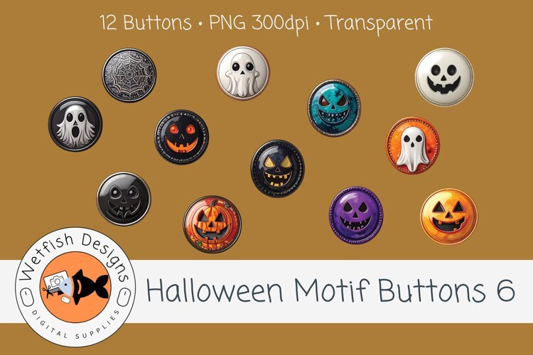 Halloween PNG Buttons 6 example image 1