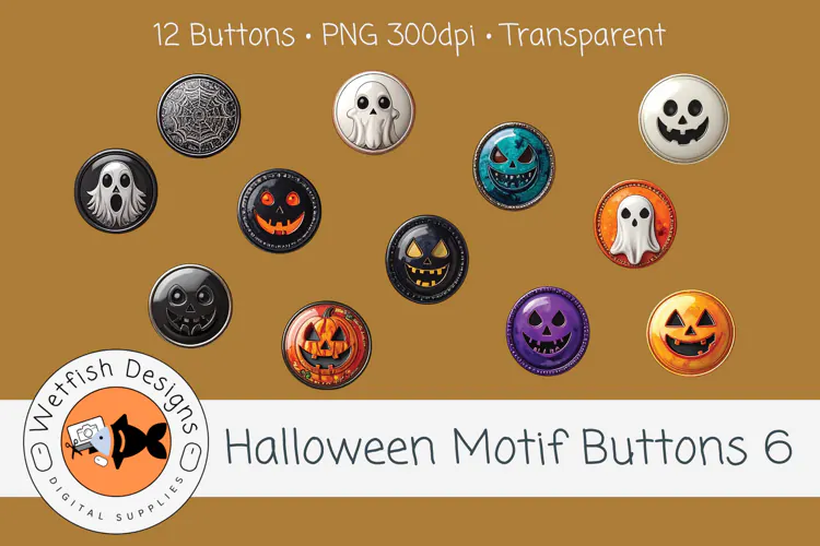 Halloween PNG Buttons 6