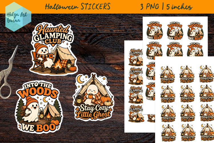 Cute Halloween, Stickers printable PNG