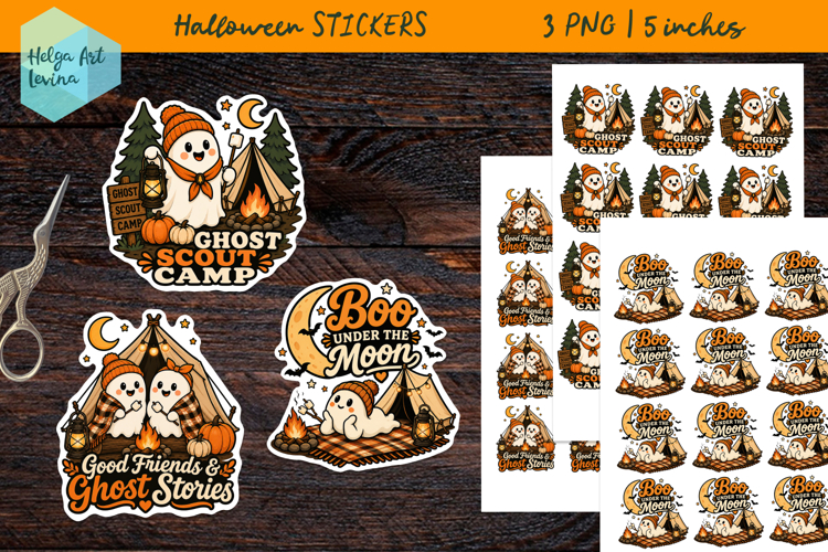 Cute Halloween, Stickers printable PNG