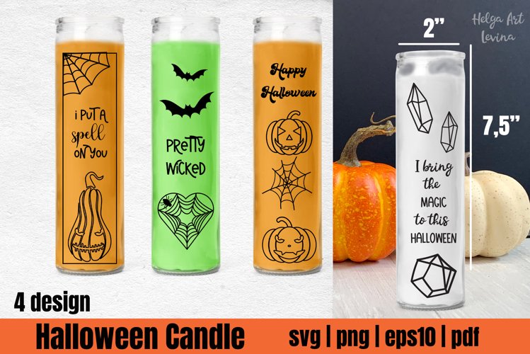 Halloween candle Bundle SVG