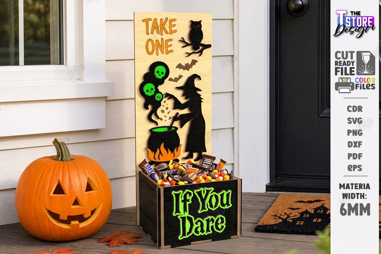Halloween Candy Box Stand Laser Cut | Treat Holder | CNC